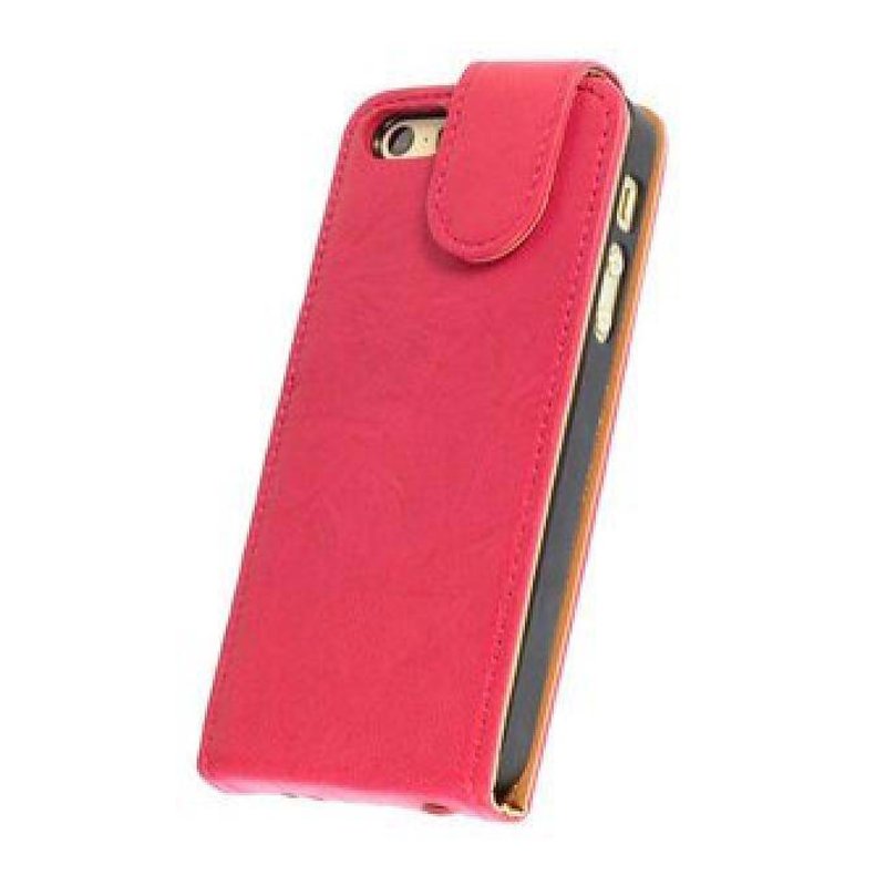 iPhone 4 Hoesje Lederen Flipcases Roze -