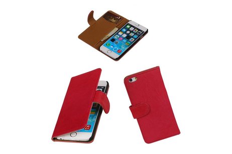 Washed Leer Bookstyle Hoesje - Geschikt voor Touch 5 Roze