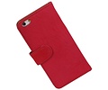 Washed Leer Bookstyle Hoesje - Geschikt voor Touch 5 Roze