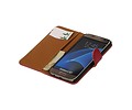 Washed Leer Bookstyle Hoesje - Geschikt voor Samsung Galaxy S7 G930F Roze