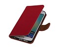 Washed Leer Bookstyle Hoesje - Geschikt voor Samsung Galaxy S6 Edge G925F Roze