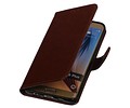 TPU Bookstyle Hoes - Hoesje Geschikt voor Samsung Galaxy S6 Edge Plus G928F Bruin