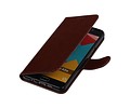 TPU Bookstyle Hoes - Hoesje Geschikt voor Samsung Galaxy A3 (2016) A310F Bruin