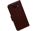 TPU Bookstyle Hoes - Hoesje Geschikt voor Samsung Galaxy A3 (2016) A310F Bruin
