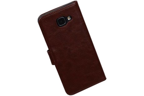 TPU Bookstyle Hoes - Hoesje Geschikt voor Samsung Galaxy A3 (2016) A310F Bruin