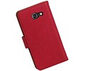 Washed Leer Bookstyle Hoesje - Geschikt voor Samsung Galaxy A3 Roze