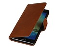 Washed Leer Bookstyle Hoesje - Geschikt voor Samsung Galaxy A7 Bruin