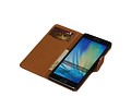 Washed Leer Bookstyle Hoesje - Geschikt voor Samsung Galaxy A7 Bruin