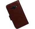 TPU Bookstyle Hoes - Hoesje Geschikt voor Samsung Galaxy J1 J100F Bruin