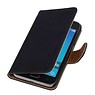 Washed Leer Bookstyle Hoes voor Samsung Galaxy J1 J100F Donker Blauw