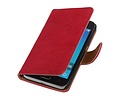 Washed Leer Bookstyle Hoesje - Geschikt voor Samsung Galaxy J1 J100F Roze