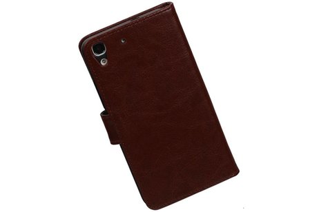 TPU Bookstyle Wallet Case Hoesje - Hoesje Geschikt voor Honor 4A / Y6 Bruin
