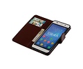 TPU Bookstyle Wallet Case Hoesje - Hoesje Geschikt voor Honor 4A / Y6 Bruin