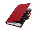 Washed Leer Bookstyle Wallet Case Hoesje - Geschikt voor Honor H4A Y6 Roze
