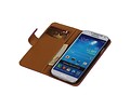 Washed Leer Bookstyle Wallet Case Hoesje - Geschikt voor Samsung Galaxy S4 i9500 Paars