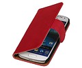 Washed Leer Bookstyle Wallet Case Hoesje - Geschikt voor Samsung Galaxy S4 mini i9190 Roze