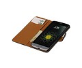 Washed Leer Bookstyle Wallet Case Hoesje - Geschikt voor LG G5 Zwart