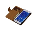 Croco Bookstyle Wallet Case Hoesje Geschikt voor Samsung Galaxy Core II G355H Wit