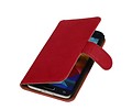 Washed Leer Bookstyle Wallet Case Hoesje voor Galaxy Core II G355H Roze