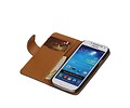 Washed Leer Bookstyle Wallet Case Hoesje - Geschikt voor Samsung Galaxy S Advance i9070 Zwart