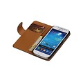 Washed Leer Bookstyle Wallet Case Hoesje voor Galaxy S Advance i9070 Zwart