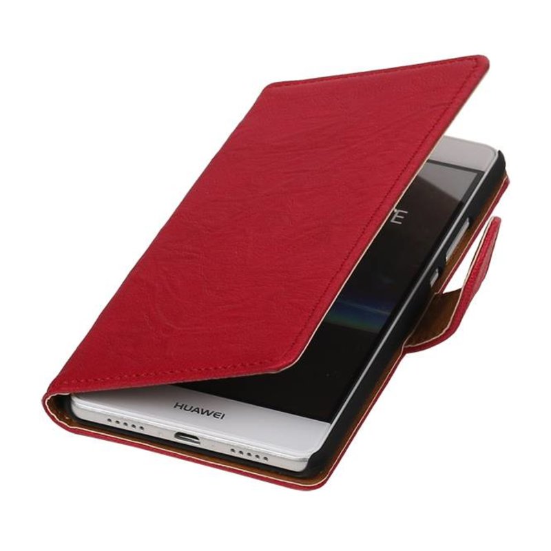 wetenschapper Altijd Oppervlakte Washed/Echt Leer Wallet case Bookstyle Hoes voor Smartphone Huawei Ascend G6  Roze - MobieleTelefoonhoesje.nl