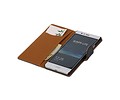 Washed Leer Bookstyle Wallet Case Hoesje - Geschikt voor Huawei Ascend Y300 D.Blauw