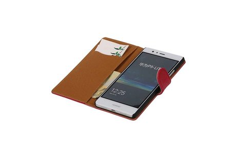 Washed Leer Bookstyle Wallet Case Hoesje - Geschikt voor Huawei Ascend Y300 Roze