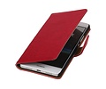 Washed Leer Bookstyle Wallet Case Hoesje voor Huawei Ascend G700 Roze