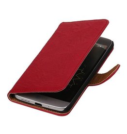 Washed Leer Bookstyle Hoesje voor HTC Desire 700 Roze