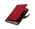 Washed Leer Bookstyle Hoesje - Geschikt voor HTC Desire 616 Roze