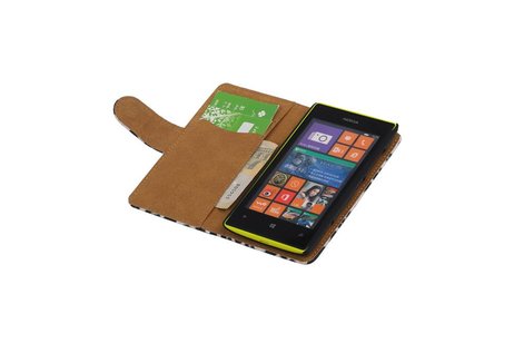 Chita Bookstyle Wallet Case Hoesjes voor Nokia Lumia 520 Wit