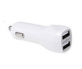 BAOHU Mobiel Fashion 2 USB mini Autolader 2port 2.1 A Wit