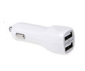 Mobiel Fashion 2 USB mini Autolader 2port 2.1 A Wit