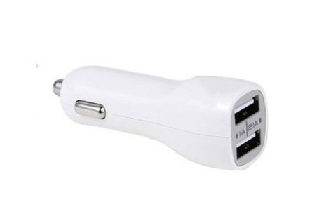 Mobiel Fashion 2 USB mini Autolader 2port 2.1 A Wit