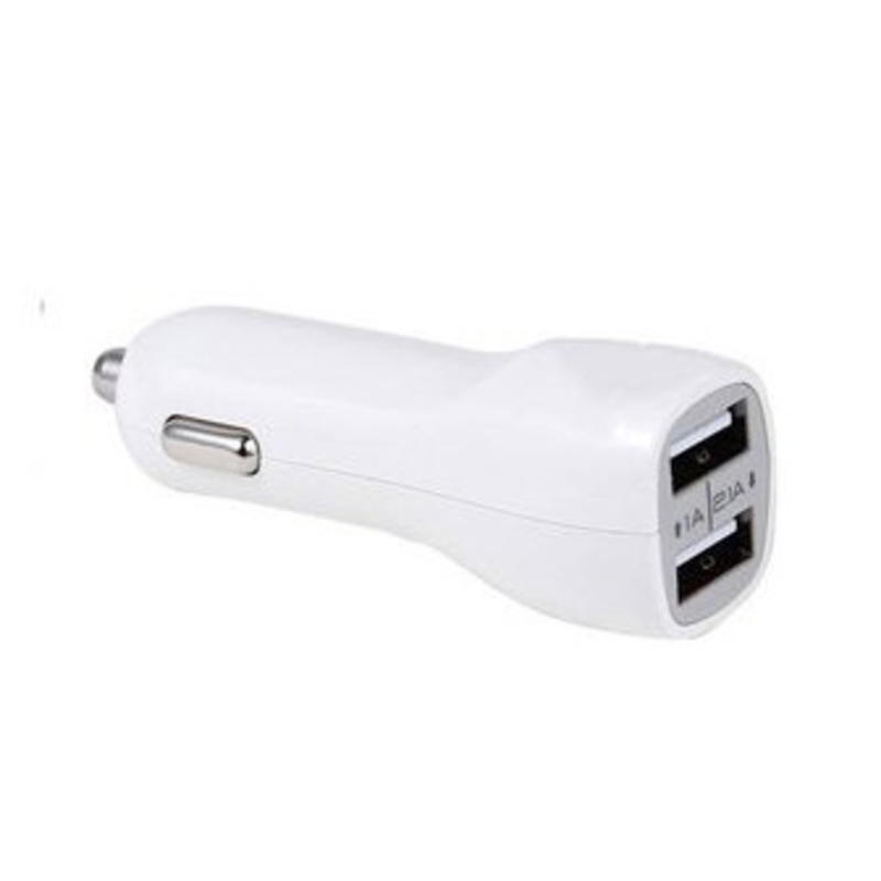 bezig Overvloedig noodzaak Mobiel Fashion 2 USB mini Autolader 2port 2.1 A Wit -  MobieleTelefoonhoesje.nl