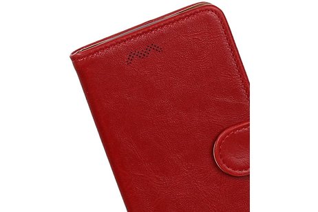 BAOHU Zakelijke Book Case Telefoonhoesje Geschikt voor de Nokia 3 - Portemonnee Hoesje - Pasjeshouder Wallet Case - Rood