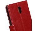 BAOHU Zakelijke Book Case Telefoonhoesje Geschikt voor de Nokia 3 - Portemonnee Hoesje - Pasjeshouder Wallet Case - Rood