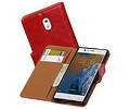 Pull-UP Bookstyle Wallet Case Hoesjes voor Nokia 3 Rood