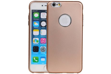 BAOHU Design TPU Hoesje - Hoesje Geschikt voor iPhone 6 / 6s Plus Goud