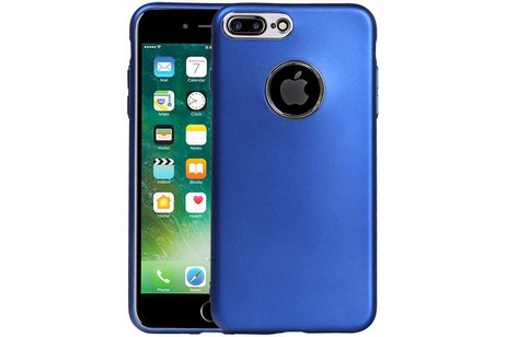 BAOHU Design TPU Hoesje - Hoesje Geschikt voor iPhone 7 Plus / 8 Plus Blauw