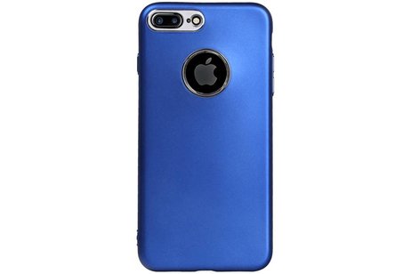 BAOHU Design TPU Hoesje - Hoesje Geschikt voor iPhone 7 Plus / 8 Plus Blauw