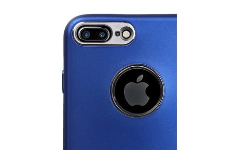 BAOHU Design TPU Hoesje - Hoesje Geschikt voor iPhone 7 Plus / 8 Plus Blauw