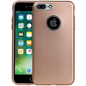 BAOHU Design TPU Hoesje - Hoesje Geschikt voor iPhone 7 Plus / 8 Plus Goud