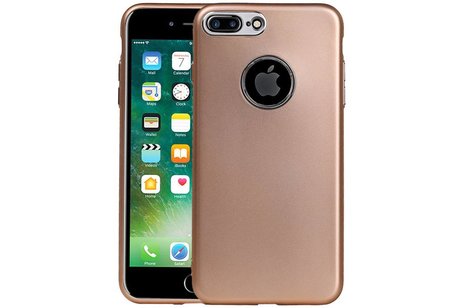 Design TPU Hoesje voor iPhone 7 Plus / 8 Plus Goud