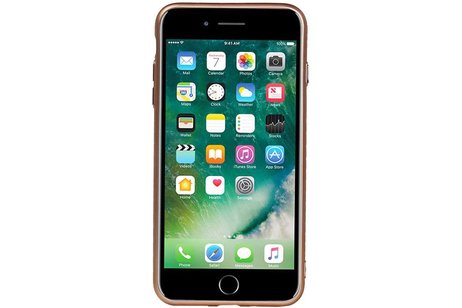 BAOHU Design TPU Hoesje - Hoesje Geschikt voor iPhone 7 Plus / 8 Plus Goud