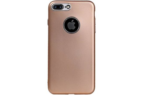 BAOHU Design TPU Hoesje - Hoesje Geschikt voor iPhone 7 Plus / 8 Plus Goud