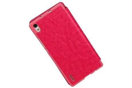 Easy Booktype hoesje voor Huawei Ascend P7 Roze