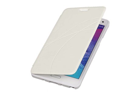 Easy Booktype hoesje voor Galaxy Note 4 N910F Wit