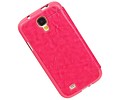 Easy Booktype hoesje voor Galaxy S4 i9500 Roze